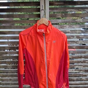 New Balance Women's Orange Red Full Zip Jacket XL